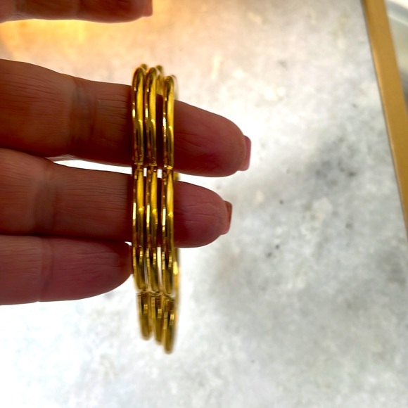 Kate Spade trio of gold wavy bangles - Picture 6 of 6